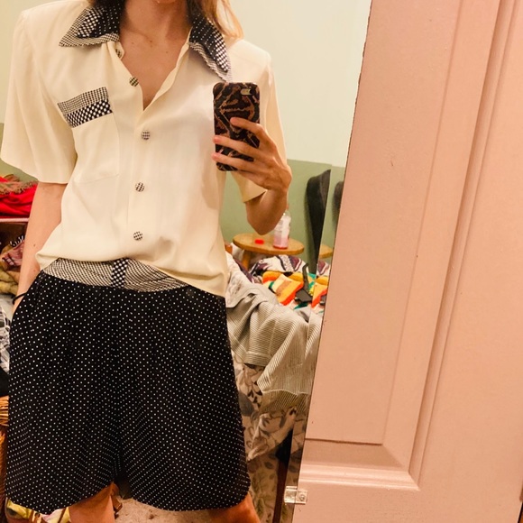 Vintage 90s Gingham Shorts Suit Set - Picture 6 of 11